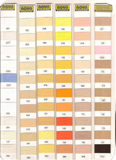Nova Filament Color Chart